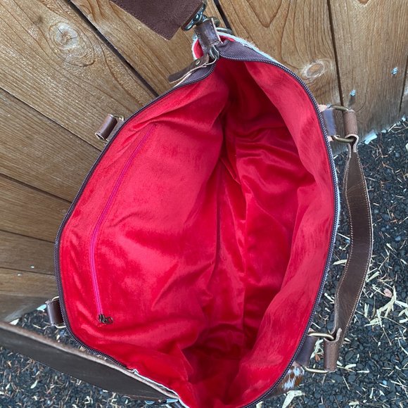 Cowhide Tooled Leather Tote Bag - Picture 6 of 6